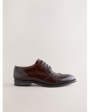 Next Wingcap Brogue Shoes - Braun