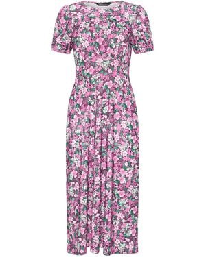 M Com Petite Empire Waist Dress - Purple