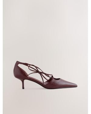 Next Forever Comfort Point Toe Bow Two Part Heels - Pink