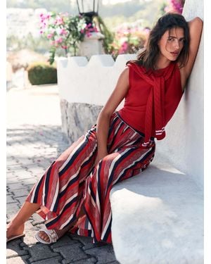 Next Button Front Maxi Skirt - Red
