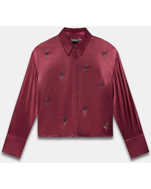 Mint Velvet Embellished Shirt - Red