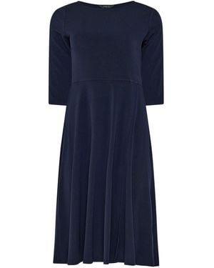 M Com Fit & Flare Mini Dress - Blue