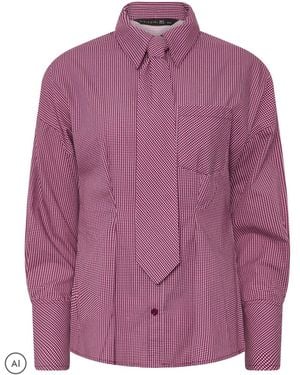 PixieGirl Petite Self Tie Long Sleeve Shirt - Purple