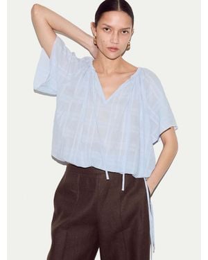 Jigsaw Drawstring Detailed Top - White