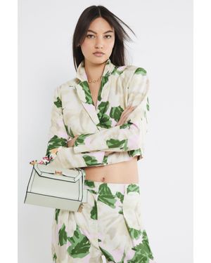River Island Floral Copped Boxy Blazereu 34 (Uk 6) - Grün