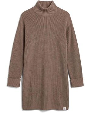 Calvin Klein Relaxed Rib Mini Dress - Brown