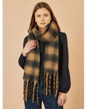 Yumi' Check Soft Scarf - Black