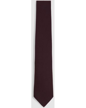 Reiss Baratti Leinwand Gewebte Krawatte Mit Seide Und Wolle - Lila