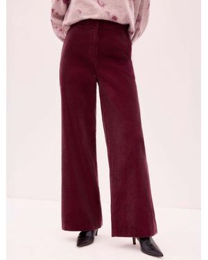 Ro & Zo Petite Cord Wide Leg Pants - Red