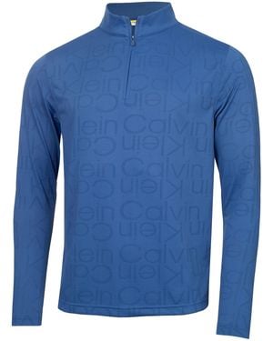 Calvin Klein Avondale Half Zip Sweater - Blue