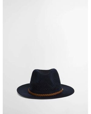 Barbour Flowerdale Trilby Summmer Hat - Blue