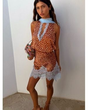Never Fully Dressed Deer Print Maeva Skirt - Brown