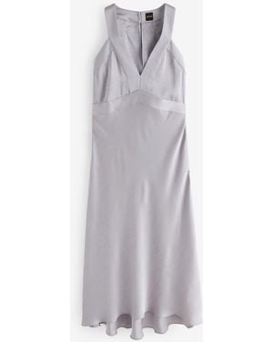 BOSS Danden Satin Dress - Gray