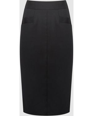 Reiss Haisley - Black Petite Tailored Pencil Skirt, Us 2
