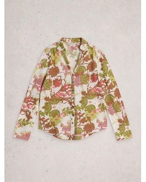 White Stuff Annie Jersey Shirt - Natural