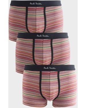 pspaulsmith Ps Paul Smith Signature Logo Band Boxers 3 Pack - Pink