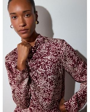 Whistles Feathered Animal Cowl Blouse