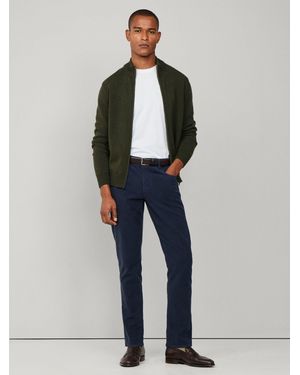 Hackett Regular Fit Trinity Brushed Cord 5 Pocket Pants - Blue