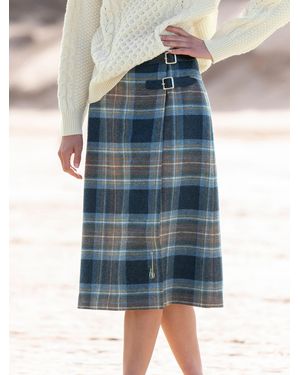Celtic & Co. Celt Midi Kilt Skirt - Blue