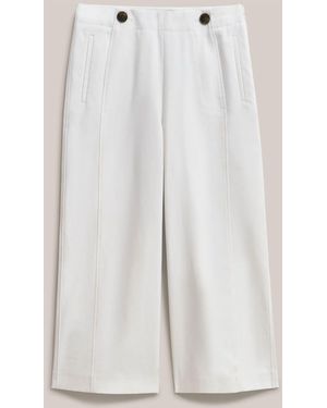 Hobbs Petite Kimmi Crop Trousers - White