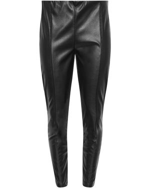 M Com Faux Leather Leggings - Black