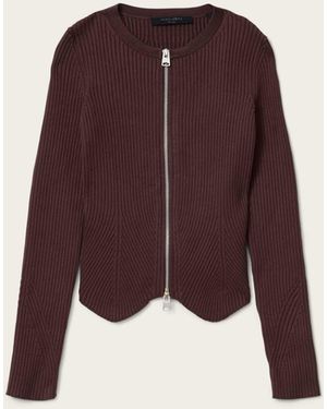 AllSaints Cruz Zip Cardigan - Purple