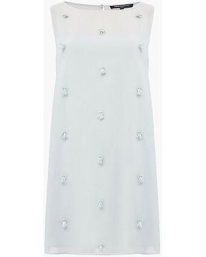 French Connection Cameron Embellished Dress - White