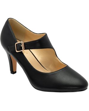 Lotus Patent Mary Jane Court Shoes - Schwarz