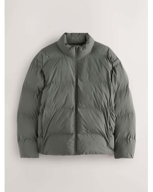 Next Khaki Thermogen Shower Resistant Funnel Puffer Jacket - Gray