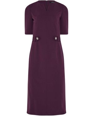 Long Tall Sally Notch Neck Tailored Dress - Lila
