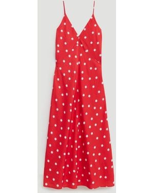 Hush Air Flow Seam Detail Maxi Slip Dress - Red