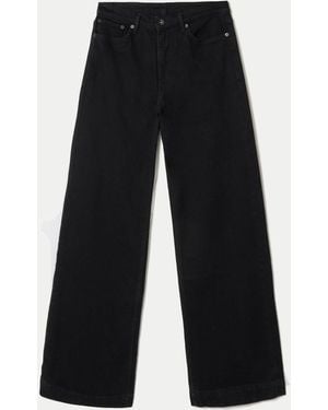 Jigsaw Balfour Long Wide Leg Jeans - Black