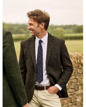 Brook Taverner Herringbone Harris Tweed Jacket - Green