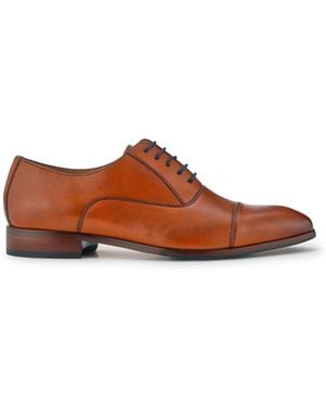 Jones Bootmaker Marvin Leather Oxford Shoes - Braun