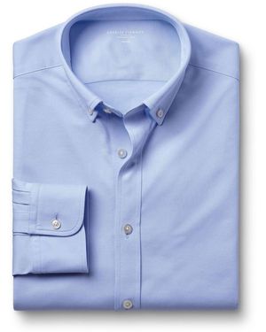 Charles Tyrwhitt Four Way Stretch Button Down Jersey Shirt - Blau