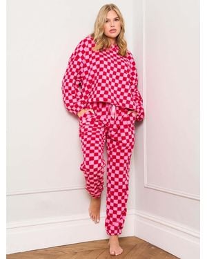 jimjamthelabel Jim Jam The Label Check Twosie Pajamas - Pink