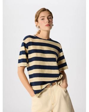 Whistles Wide Stripe T-Shirt - Blue