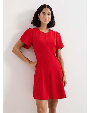 Phase Eight Elia Seamed Swing Dress - Red