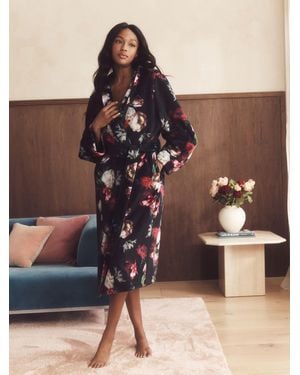 Ted Baker Cosy Robe With Faux Fur Lining - Brown