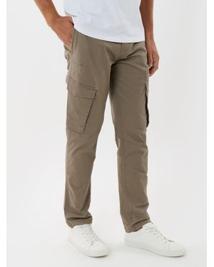 Threadbare Slim Fit Cotton Rich Cargo Pants - Gray