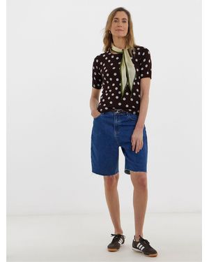 JD Williams Polka Dot Knitted Sweater - Blue