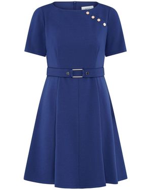 Gina Bacconi Elise Belted Shift Dress - Blue