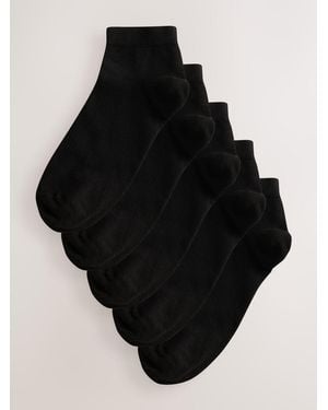 Next Basic Sneaker Socks 5 Pack - Black