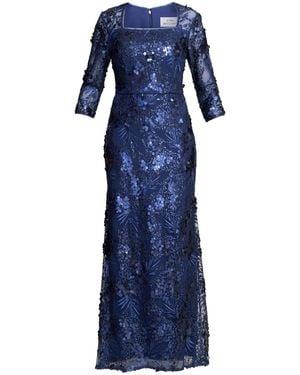 Gina Bacconi Eileen Wrap Maxi Dress - Blue