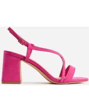 Linzi Remain Wide Fit Strappy Block Heel Sandals - Pink