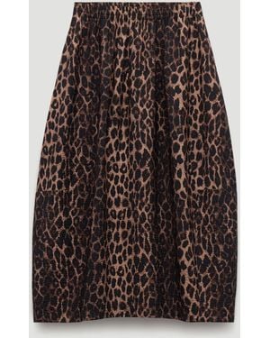 Hush Liddie Air Flow Barrel Midi Skirt - Brown