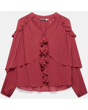 Mint Velvet Ruffle Layered Blouse