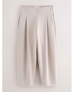 Nothing Ordinary Premium Cotton Rich Barrel Leg Sweat Pants - Natural