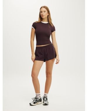 Cotton On Active Paneled Woven Shorts - Purple