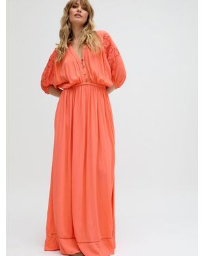 Raffya Somerton Kaftan Style Embroidered Maxi Dress